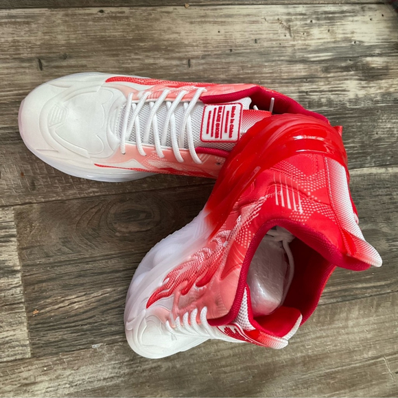 Men’s Red and White Sneakers.Breathable and Fashionable. Size 8.5-9 Asian 42 NIP - Picture 6 of 8